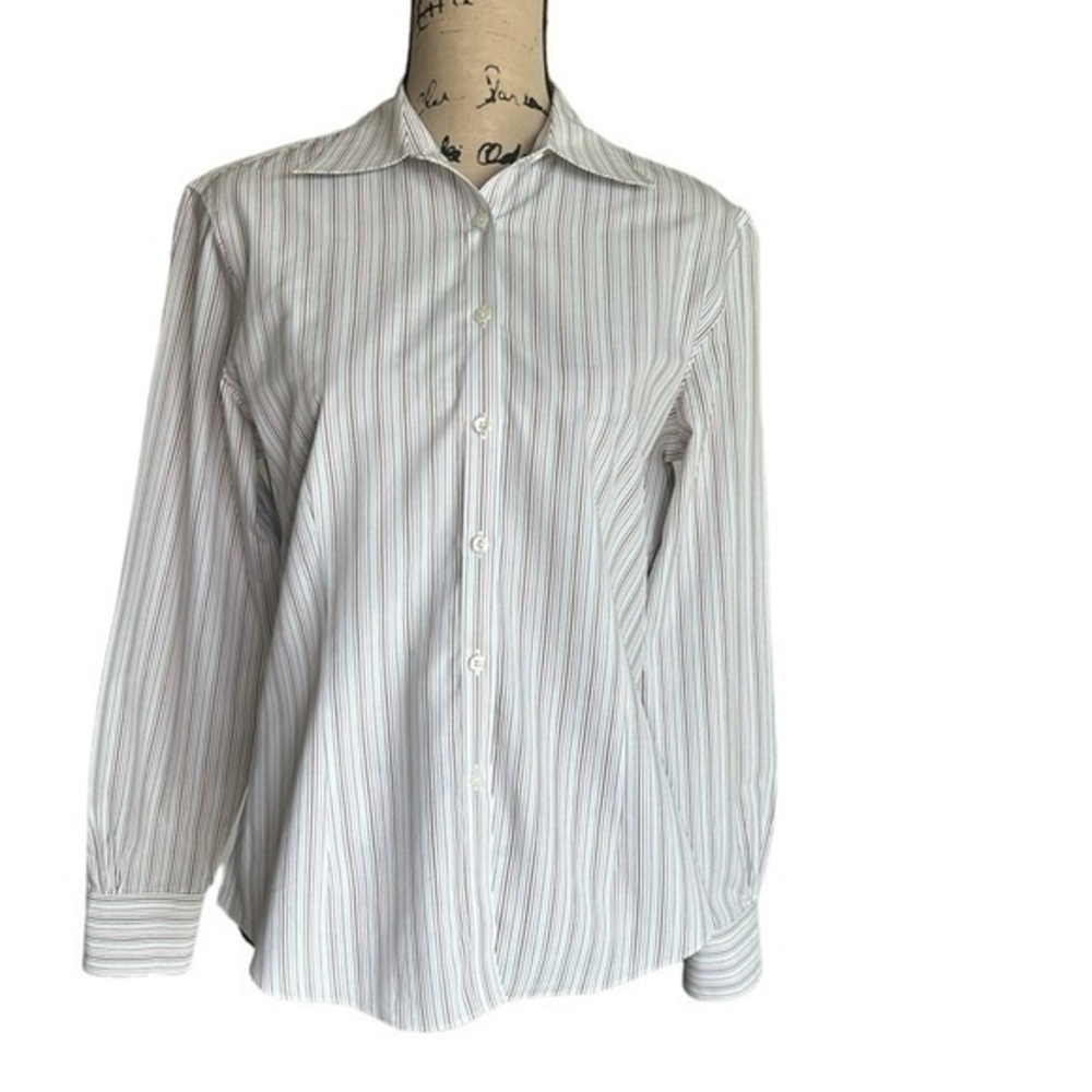 Brooks Brothers Striped Button Down Top Size 8